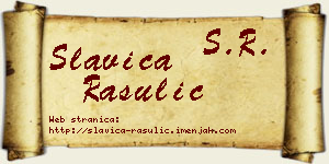 Slavica Rasulić vizit kartica